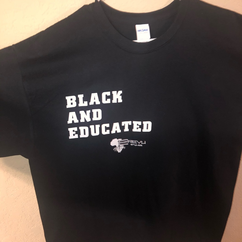 Black And Educated XL Black Shirt